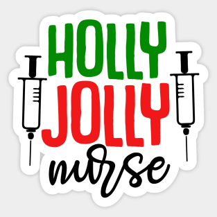 Holly Jolly Nurse Sticker